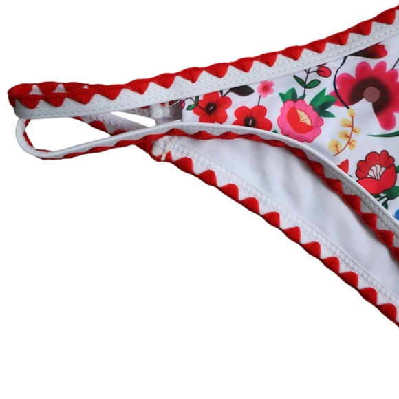 Floral European Style Bikini Set M Women’s Bohemian Triangle Padded Bikini - Picture 11 of 12